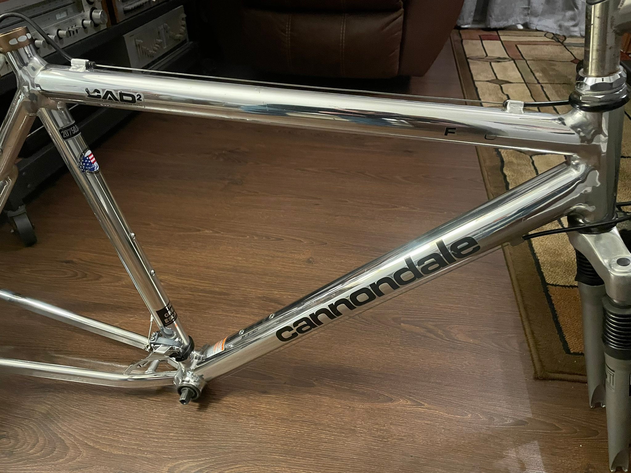 Cannondale F400 polished aluminum frame set for sale