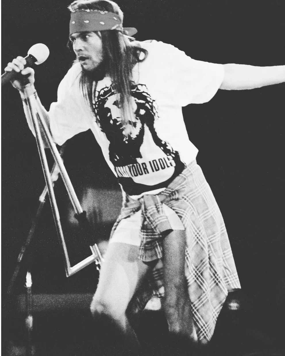 T-shirt Rock 'Kill Your Idoles' Avec Axl Rose - Marque Amazink - Blanc - Neuf étiqueté