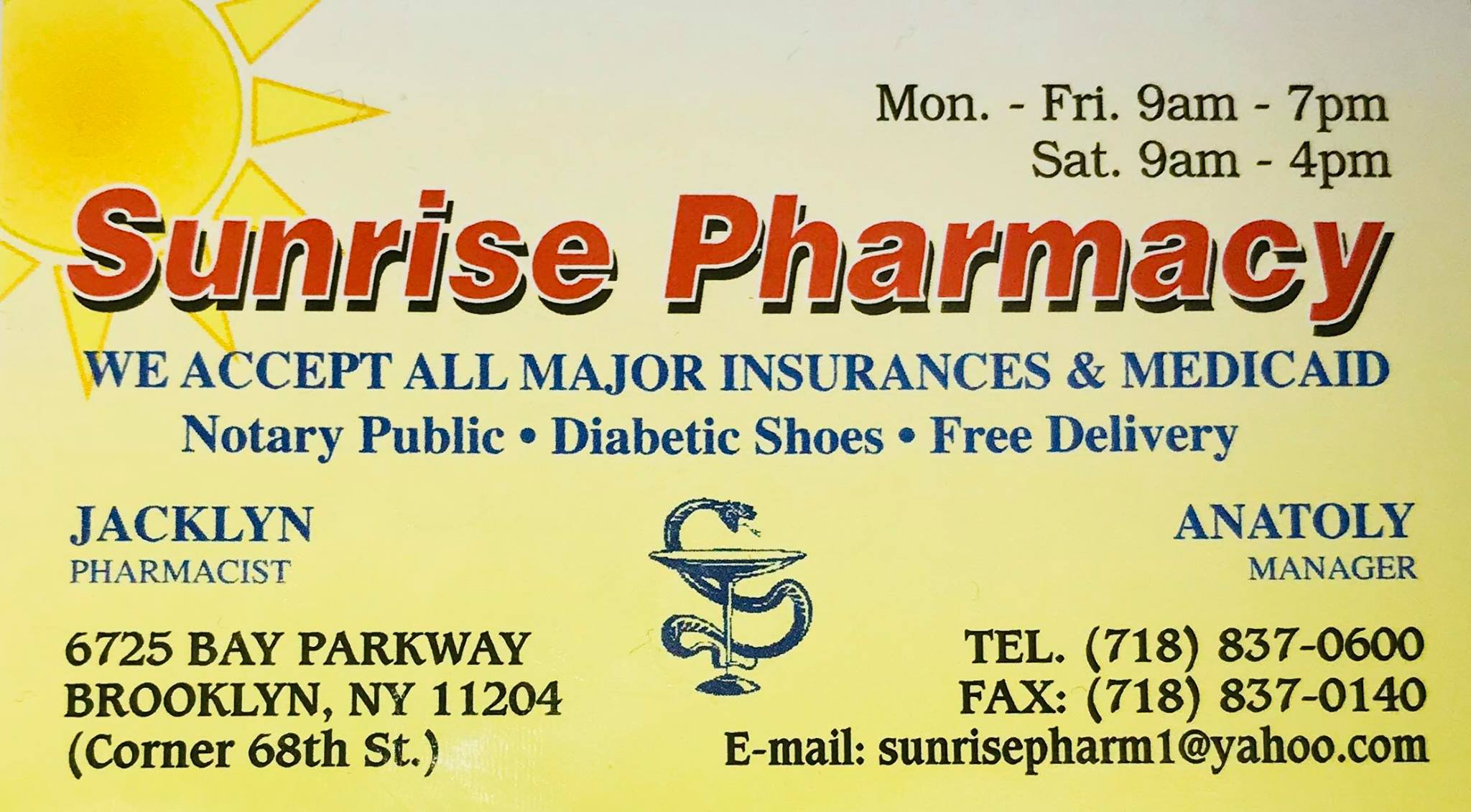 Sunrise Pharmacy | New York NY