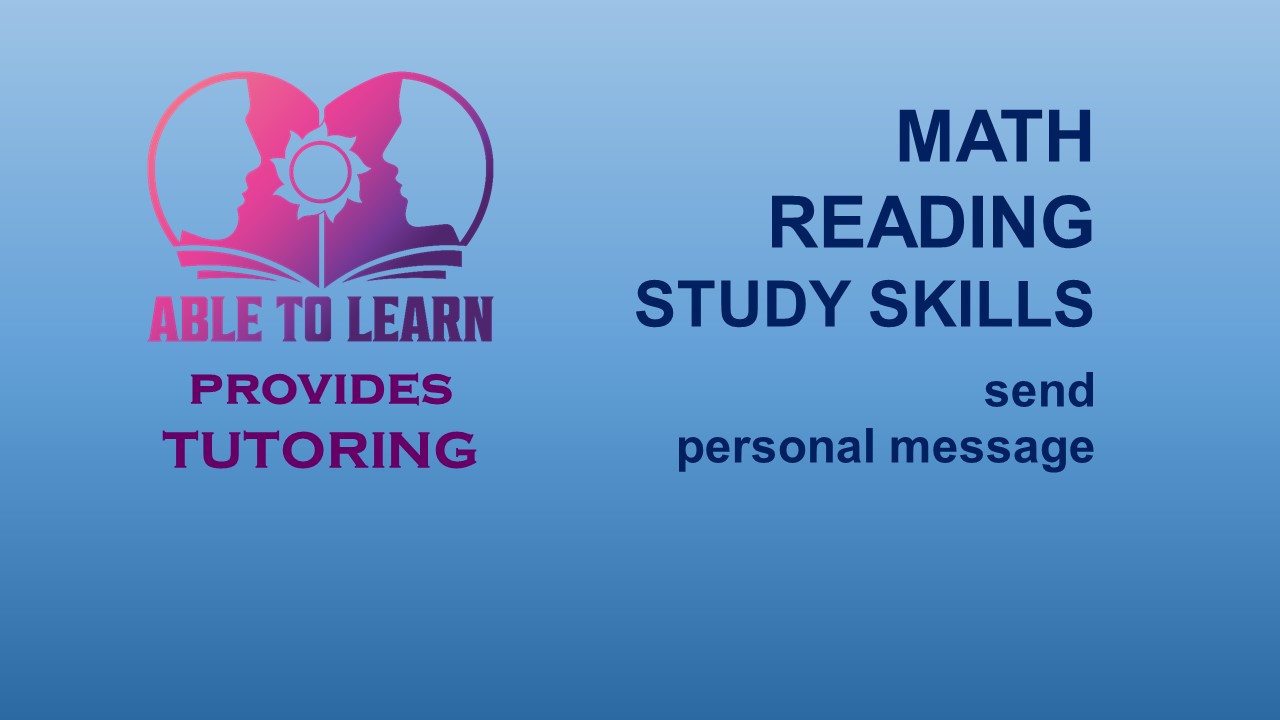 Able to Learn, Tutoring & Education Services - Home