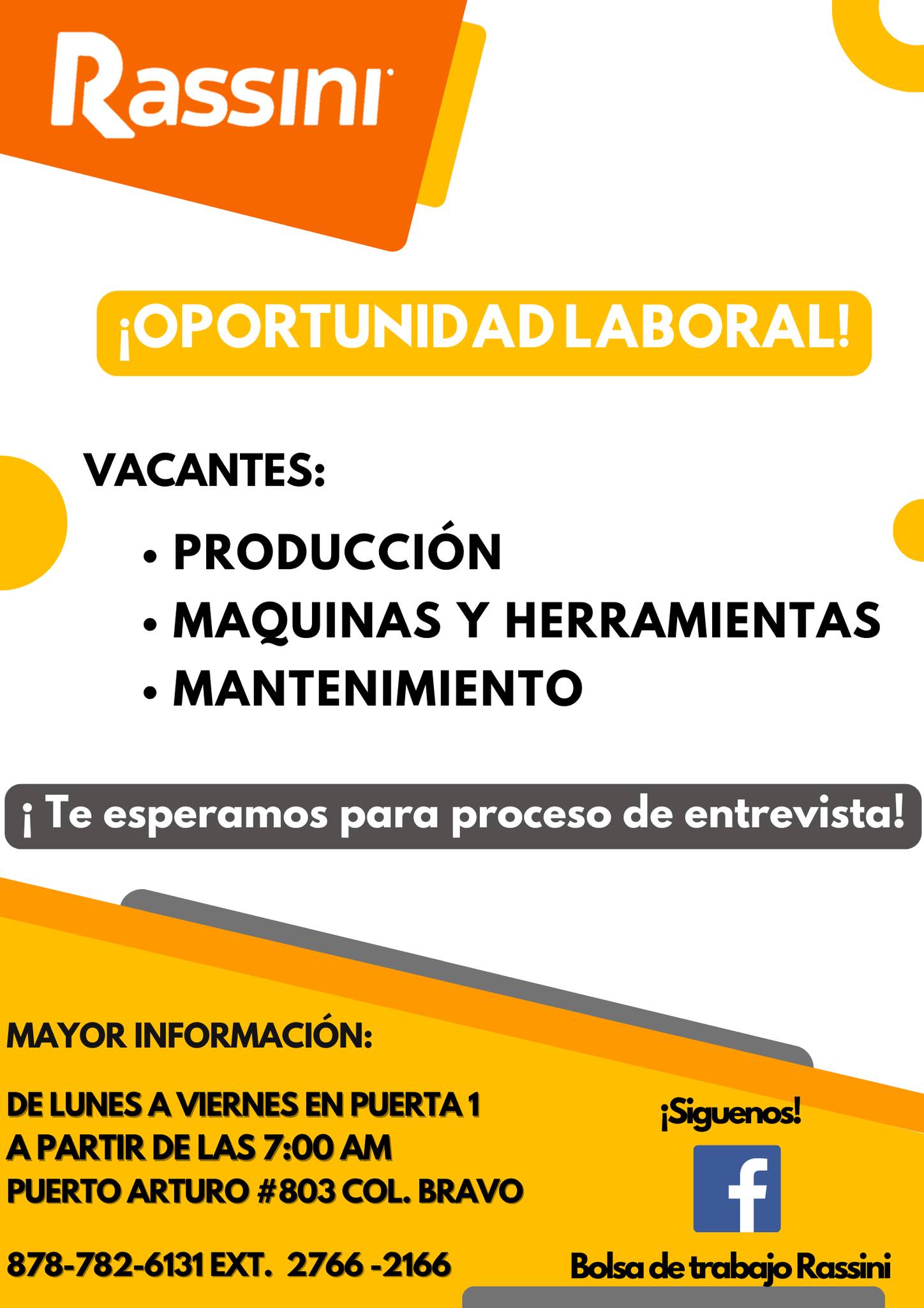 Bolsa de trabajo Rassini