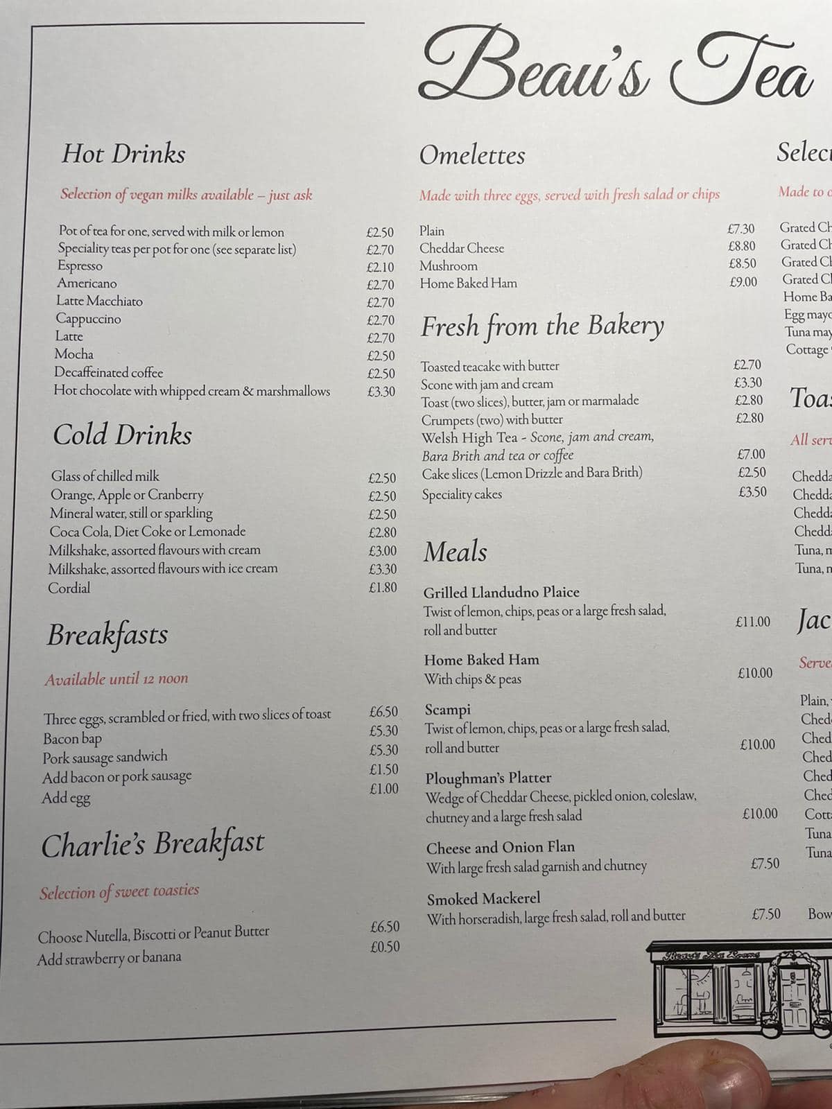 Beau's Tea Room - Our newly designed menu by BoyOhBoy... | Facebook