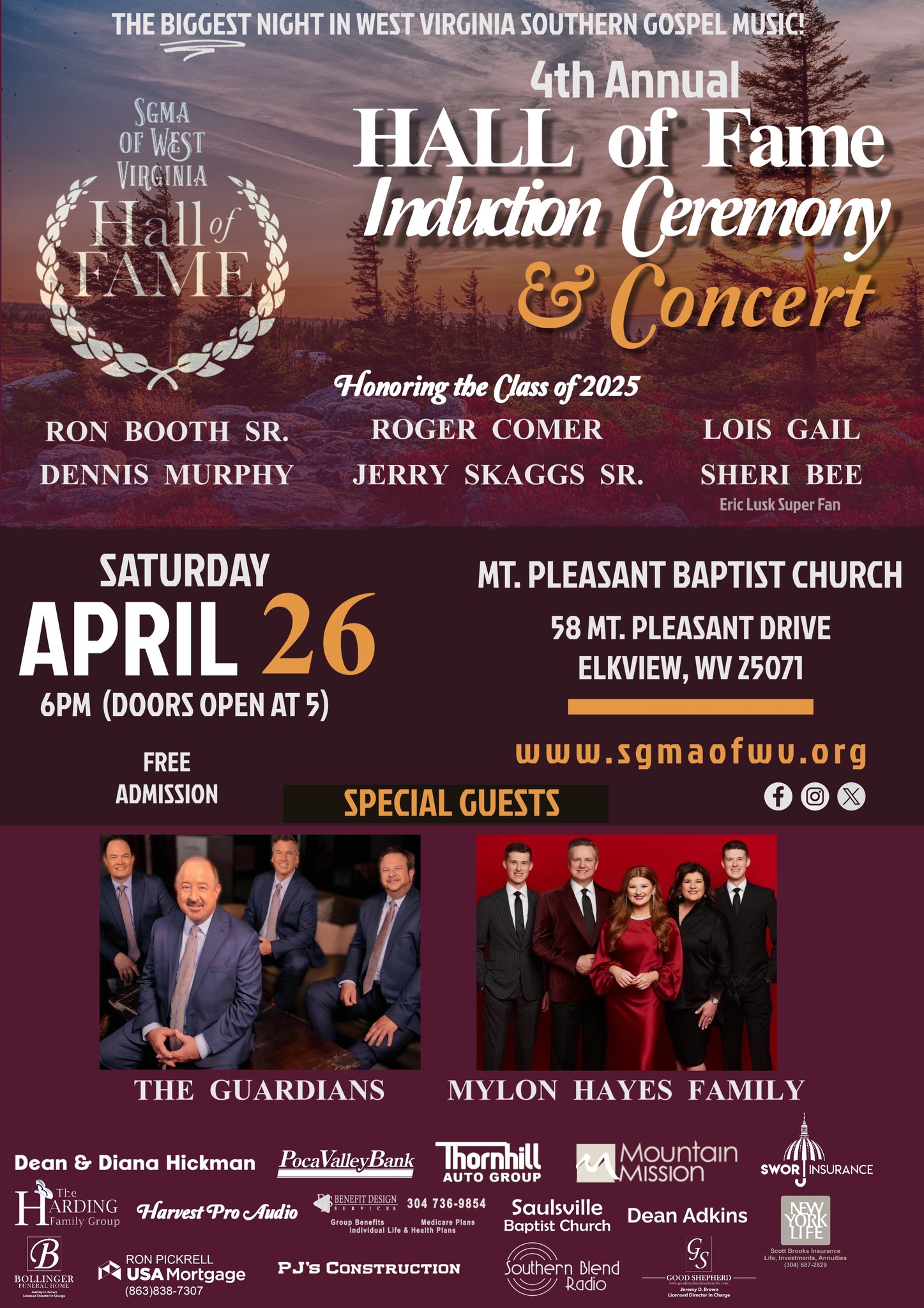 4th Annual SGMA of West Virginia Hall of Fame Induction Ceremony and ...