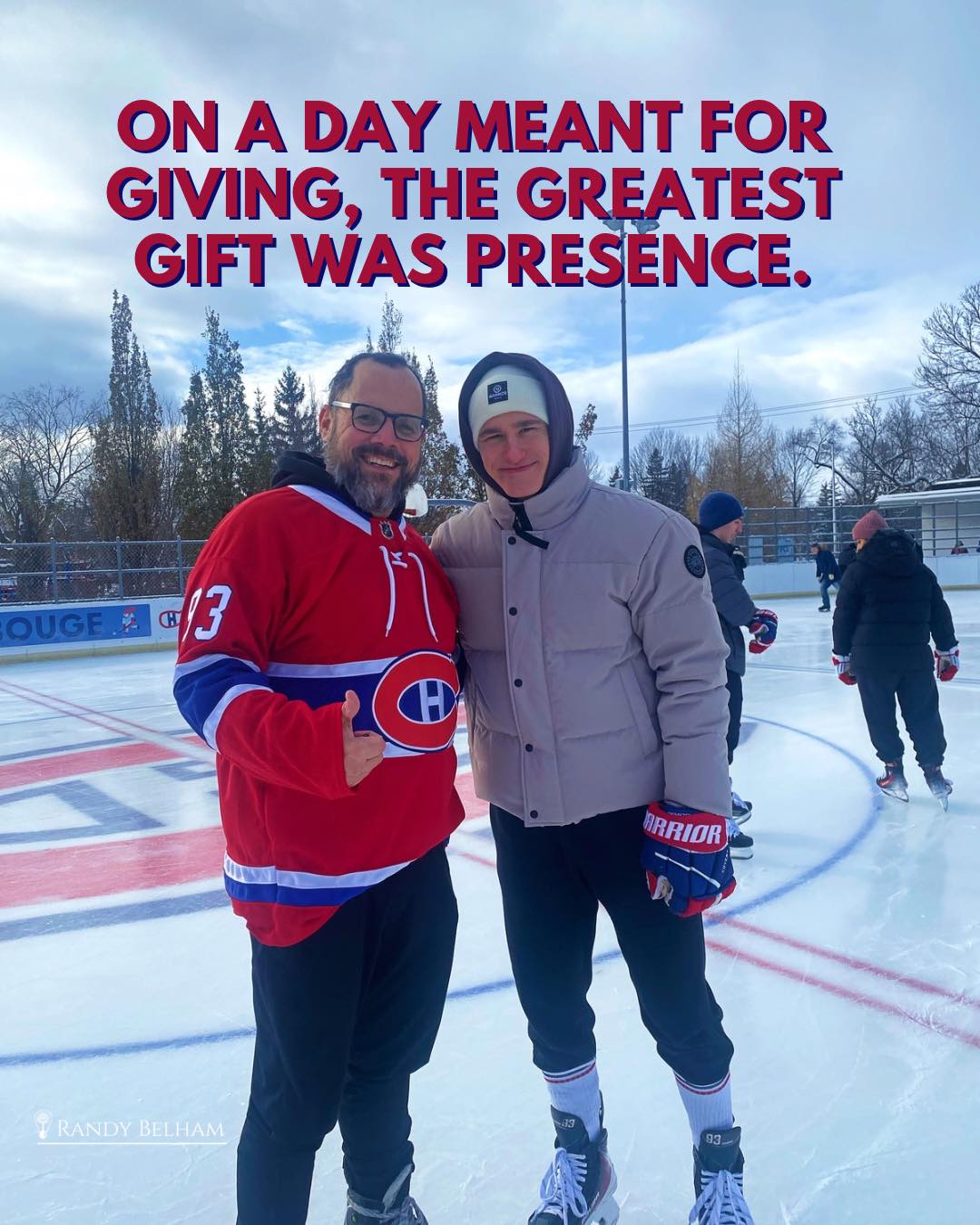 Randy - On a day meant for giving, the greatest gift was presence. What ...