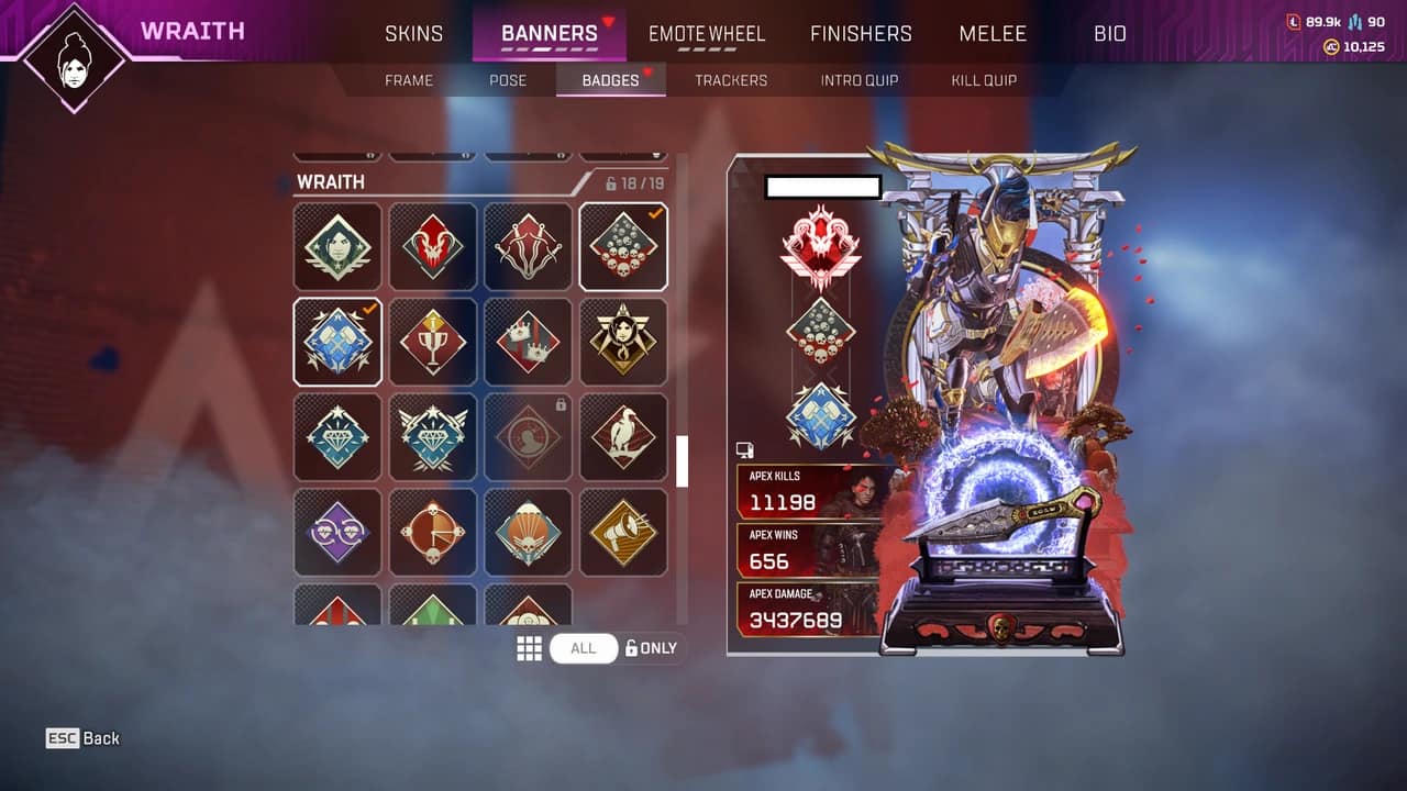バッジ FOR SALE ONLY ✓OGE/FE ✓Master 3x ✓366 Legendary ✓Revenant