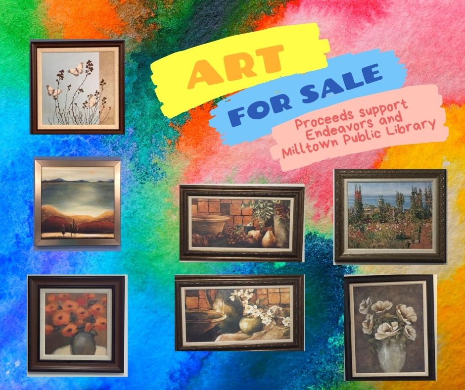 Custom framed artwork is now on... - Milltown Public Library