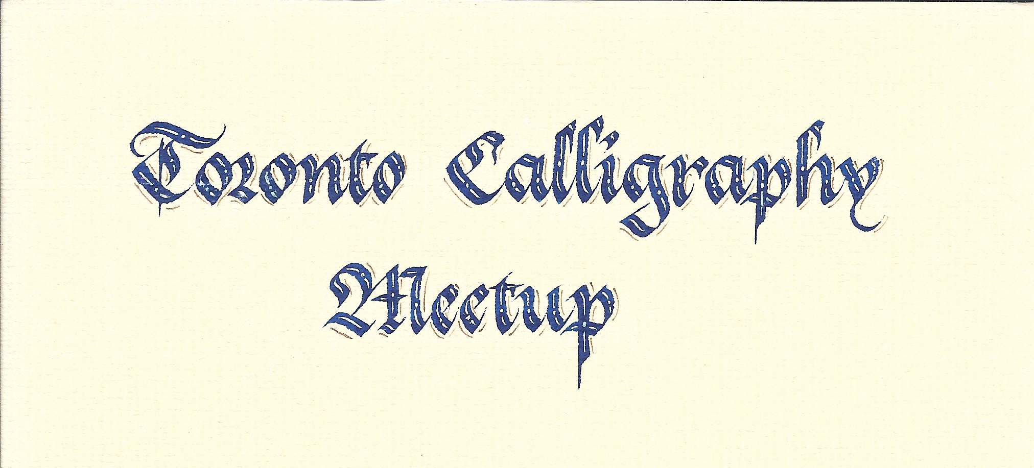 Toronto Calligraphy Meetup