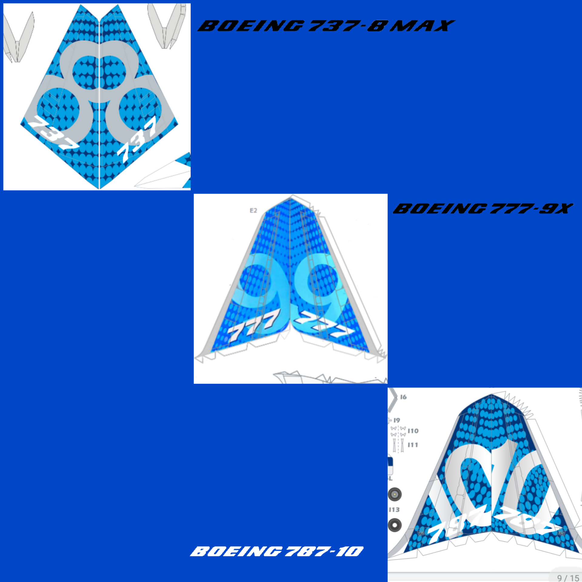 MR. CRACK PAPER - Three Boeing livery houses namely *Boeing 737-8 max ...