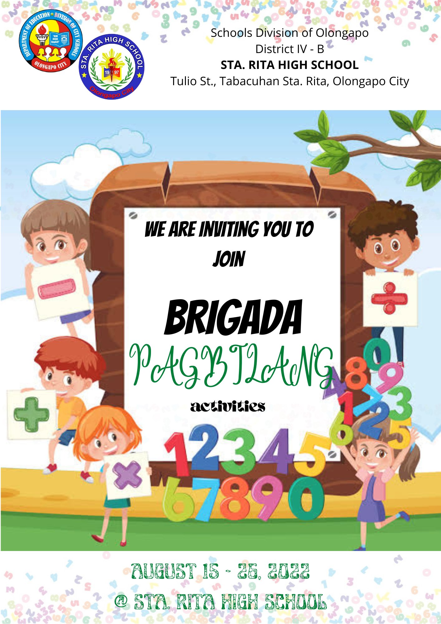 DepEd - Sta. Rita High School presents: BRIGADA PAGBILANG 2022 | Facebook