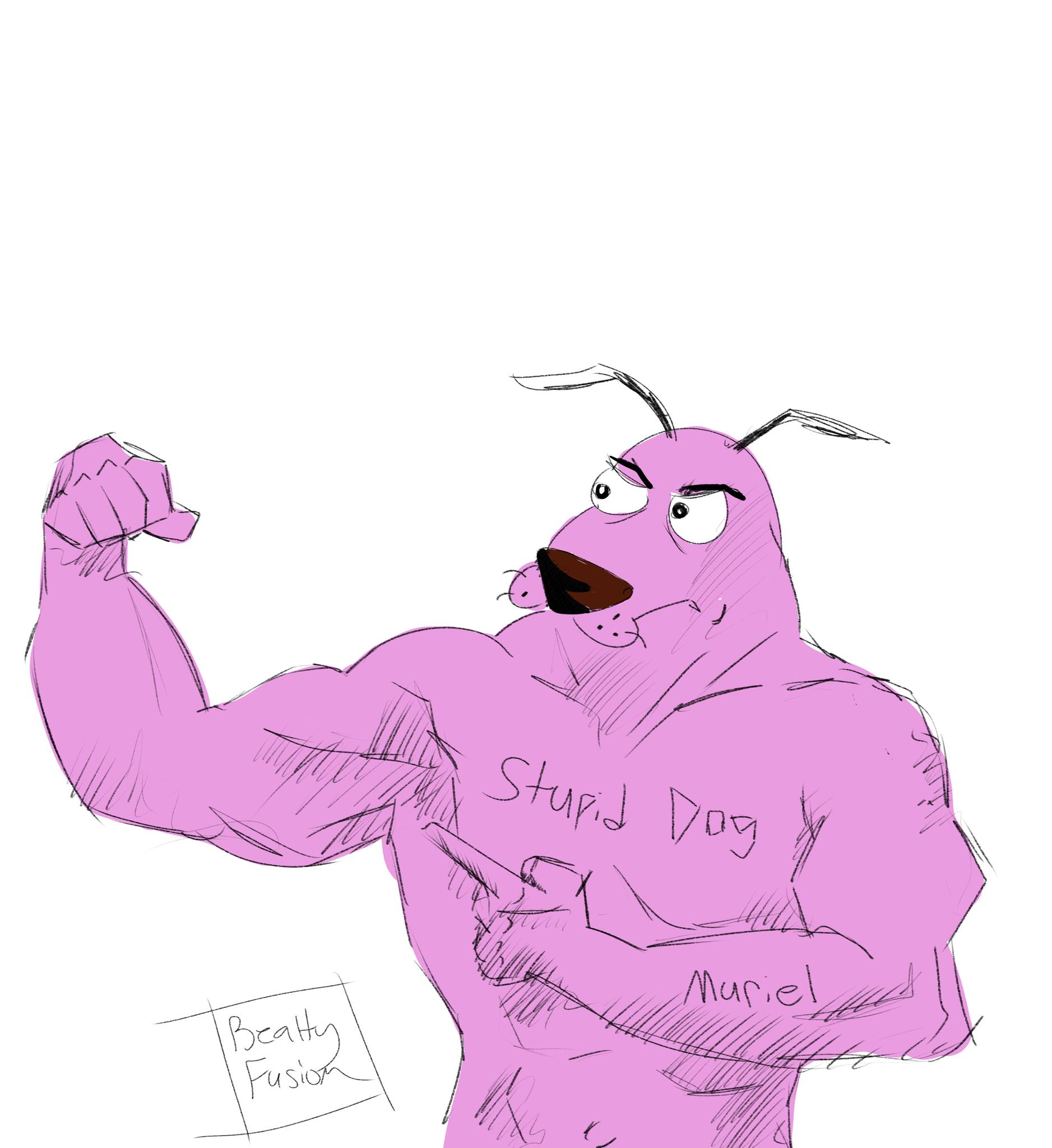 Courage, the brave dog from concept art
