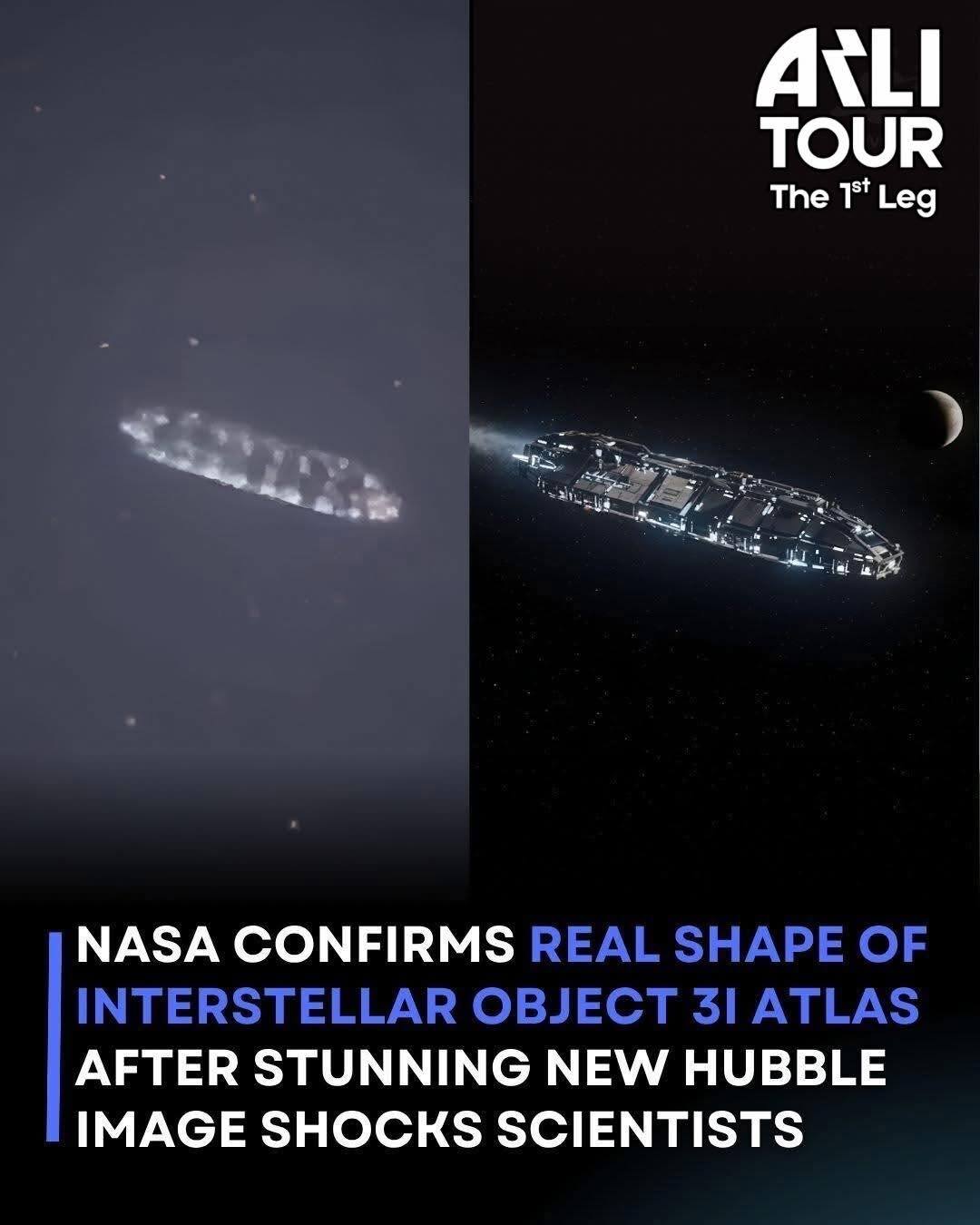 Arlis - It’s official, NASA has confirmed the real shape of 3I/ATLAS ...