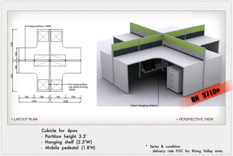 Savade Resources - 4 pax cubicle - Partition fabric can be change FOC ...