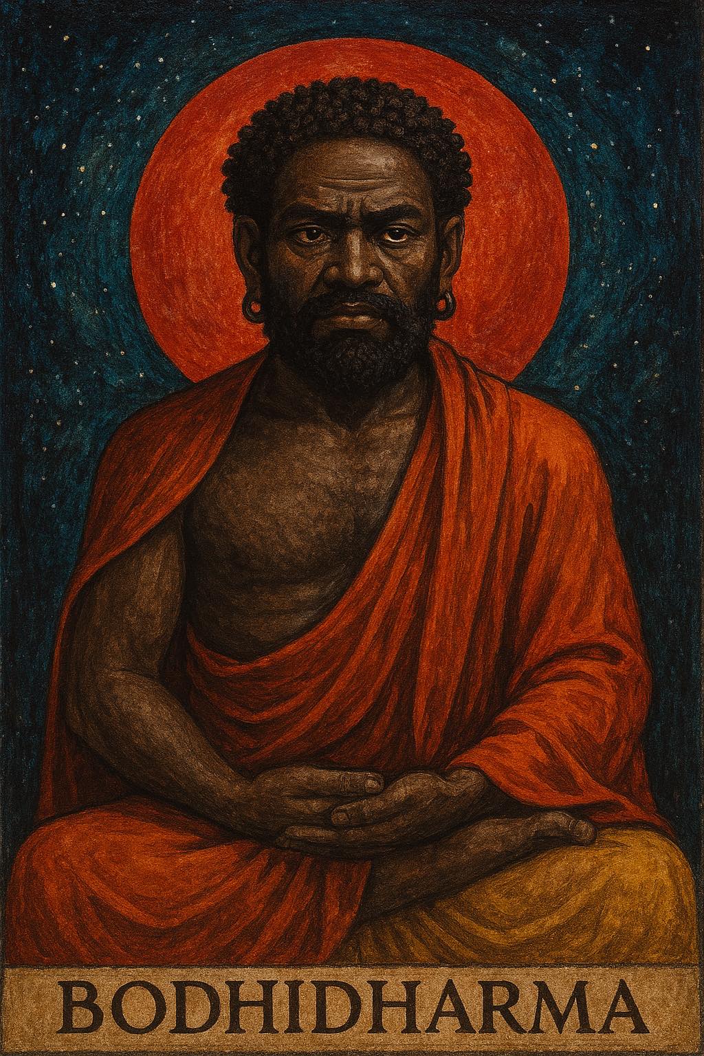 15th Century Sketch of Indian Monk Bodhidharma by Japanese Monk