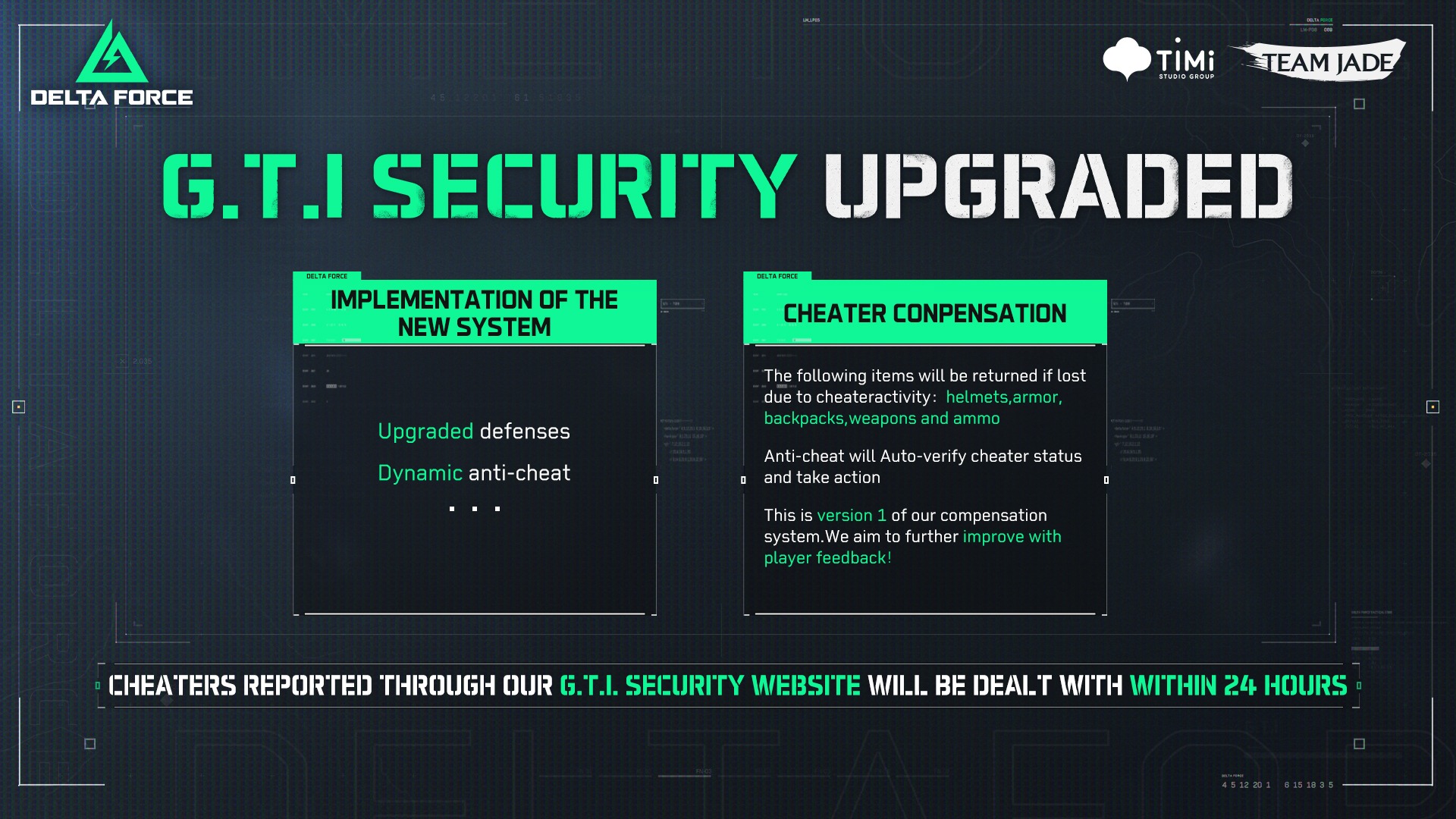 Delta - ZERO-TOLERANCE FOR CHEATERS🚫 G.T.I. Security has been upgraded ...