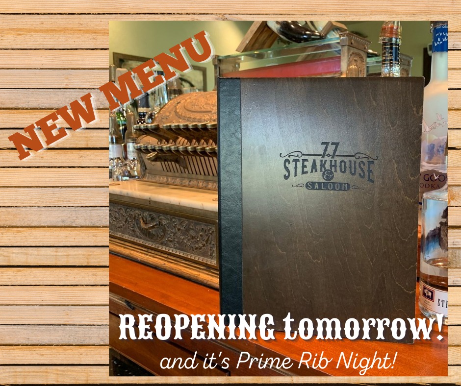 🍽️ Our new menu is out with some... - 77 Steakhouse & Saloon | Facebook