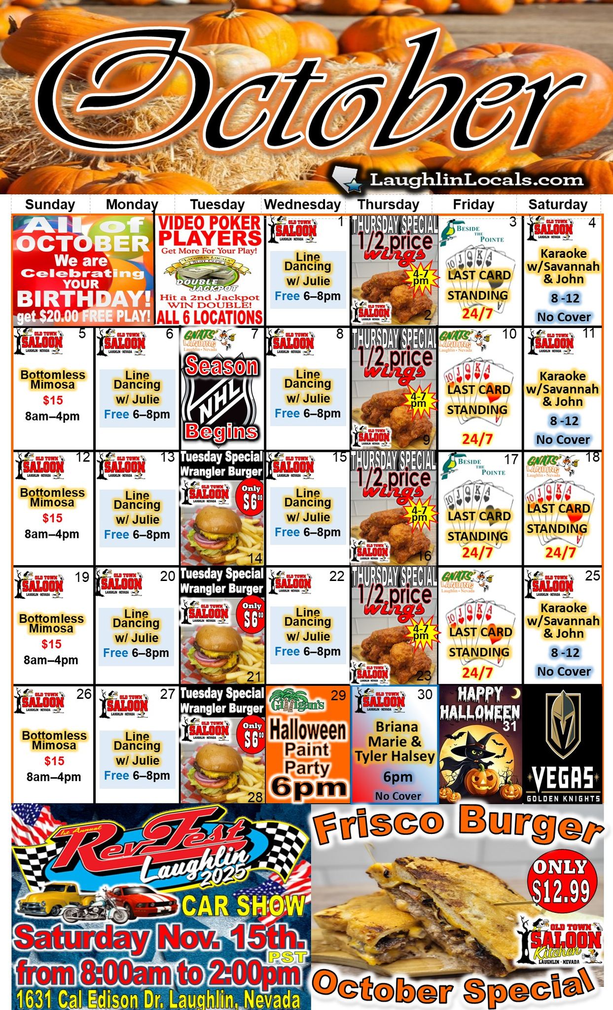 Laughlin Buzz | October Calendar for Laughlin Locals | Facebook