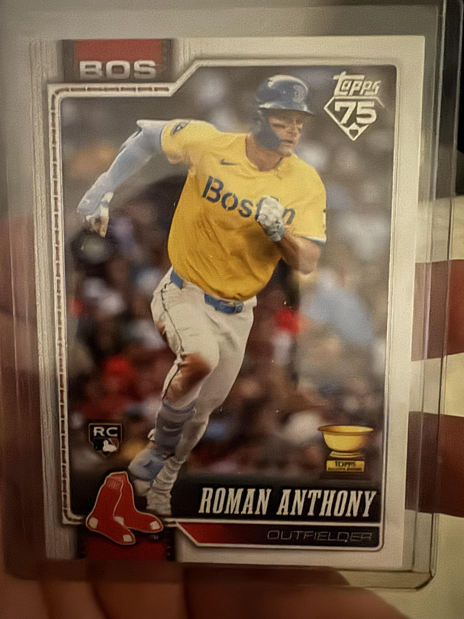 Roman Anthony rookie card from Topps 75 series
