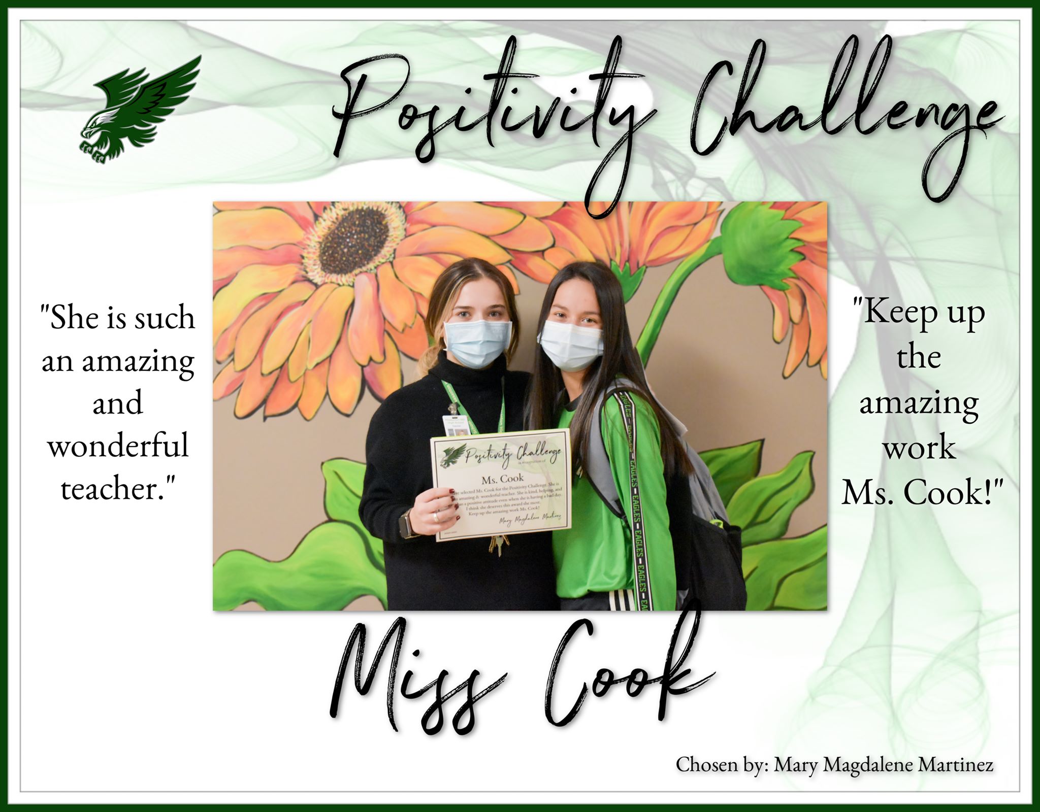 Congratulations to Ms. Cook on... - Pleasanton High School