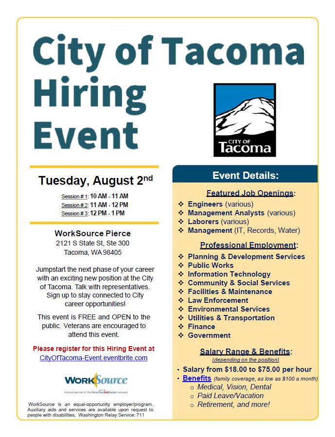 WorkSource JBLM - To attend this event, register at... | Facebook