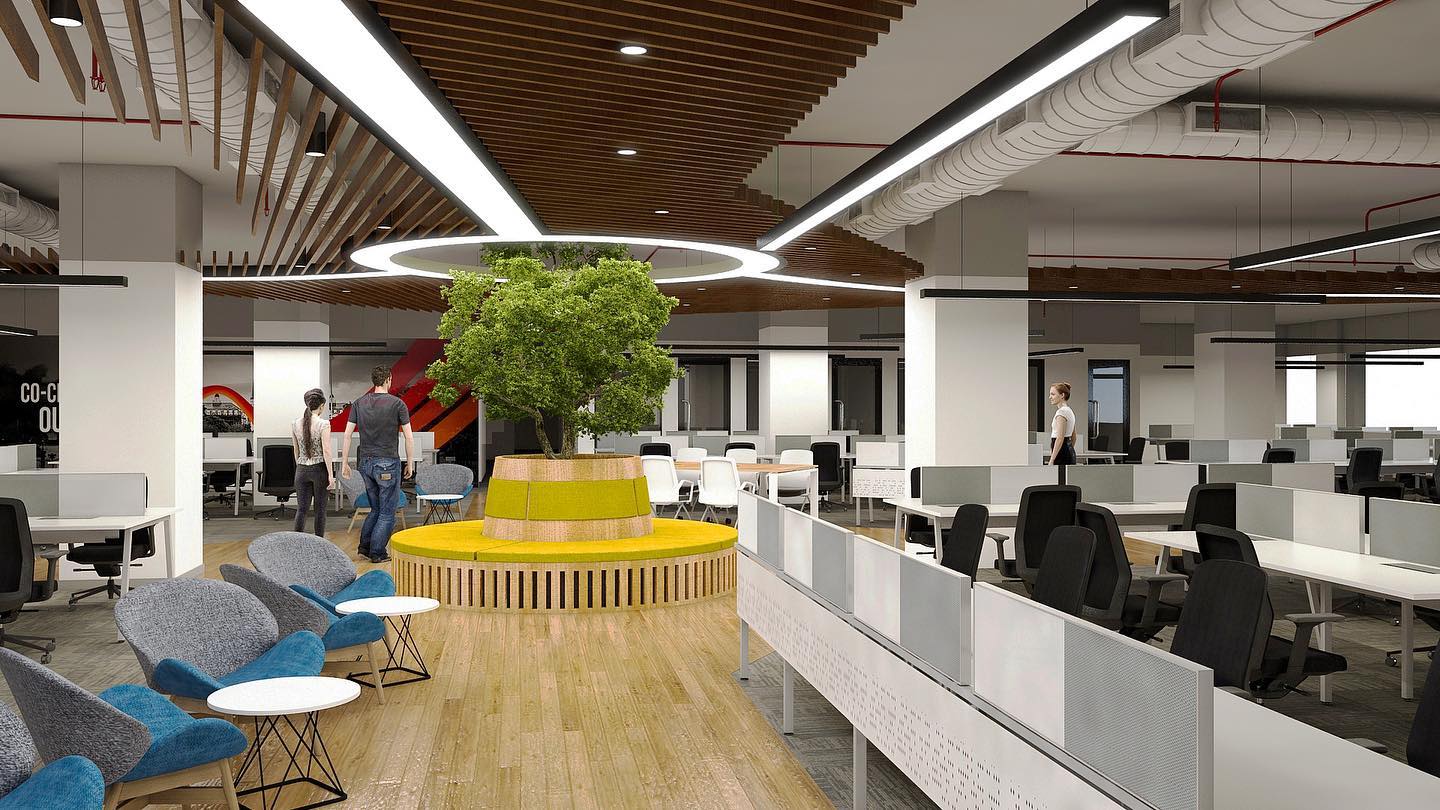 The open plan work neighbourhood is... - Oculus Design Studio | Facebook