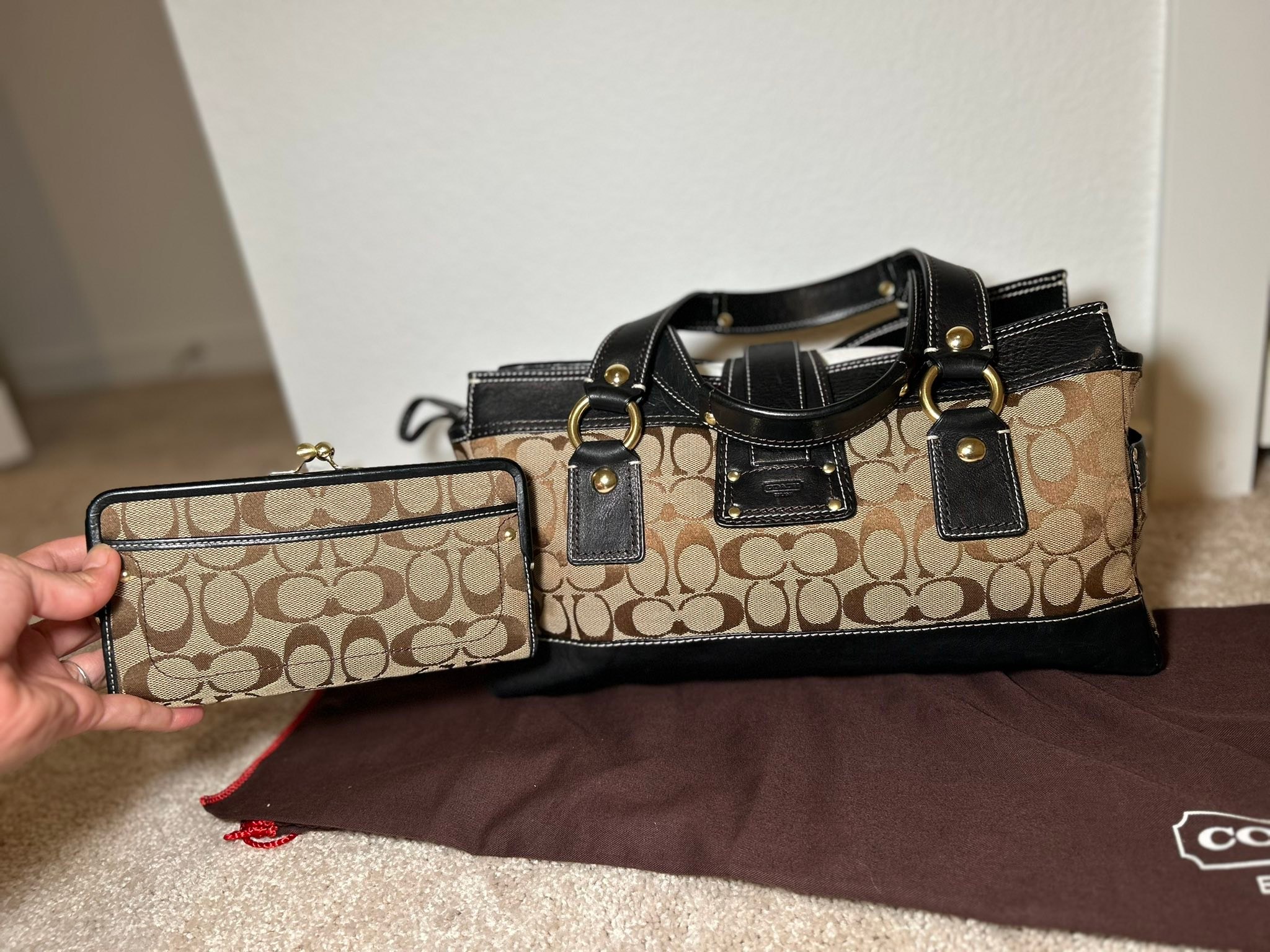 Rare vintage Coach 65th anniversary legacy canvas bag for sale