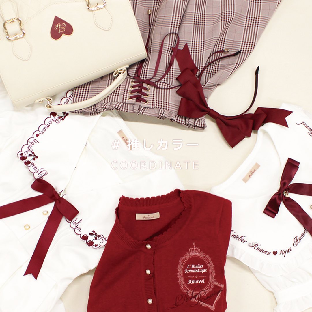 推しカラー 赤推しコーデ♡ #amavel #アマベル #参戦服