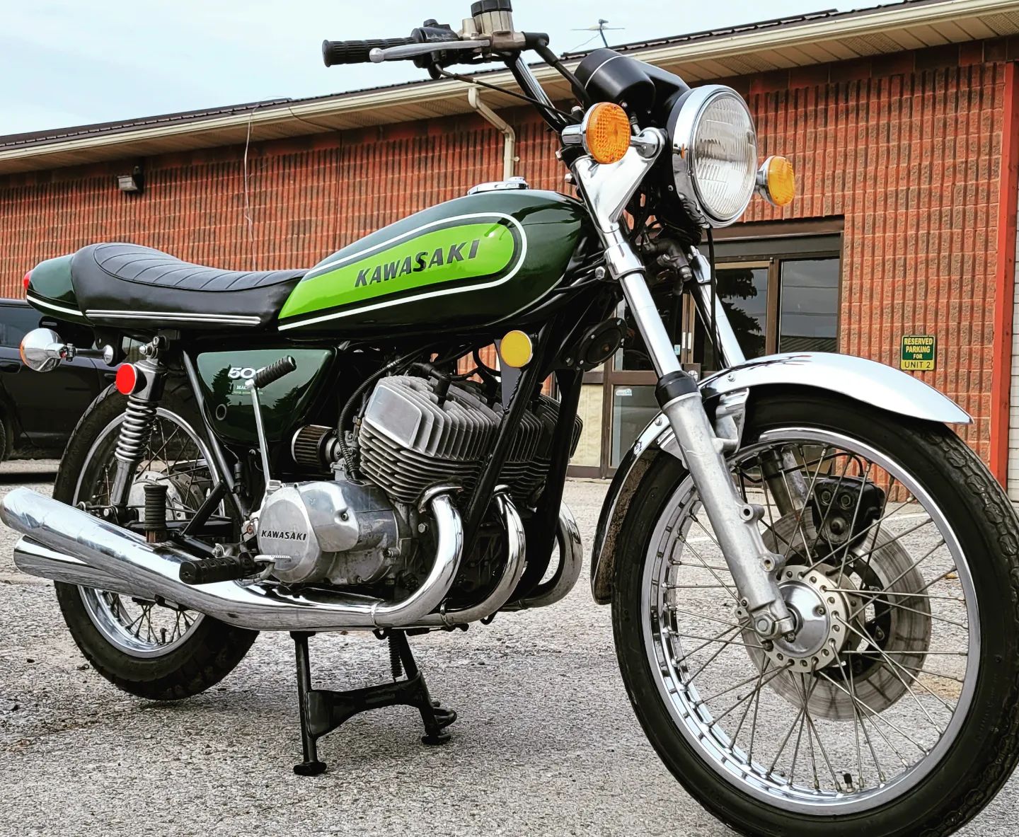1976 KH500 in H1 colours  TIMELESS #Kawasaki #canadiankawasaki