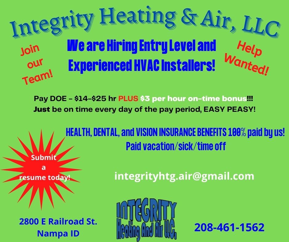 Integrity Heating And Air LLC. | Nampa ID