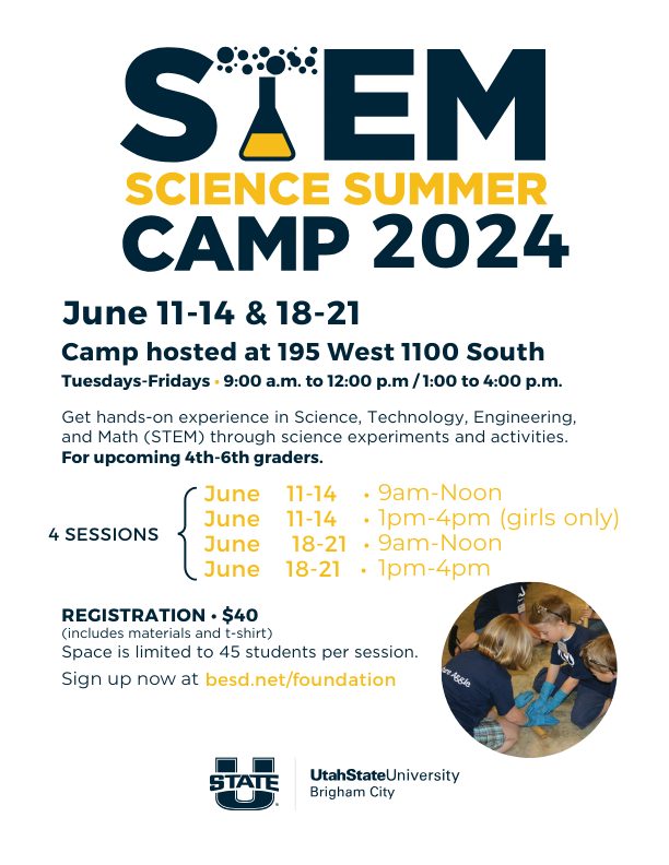 Box - Registration for the USU Summer STEM camp is now open! This camp ...