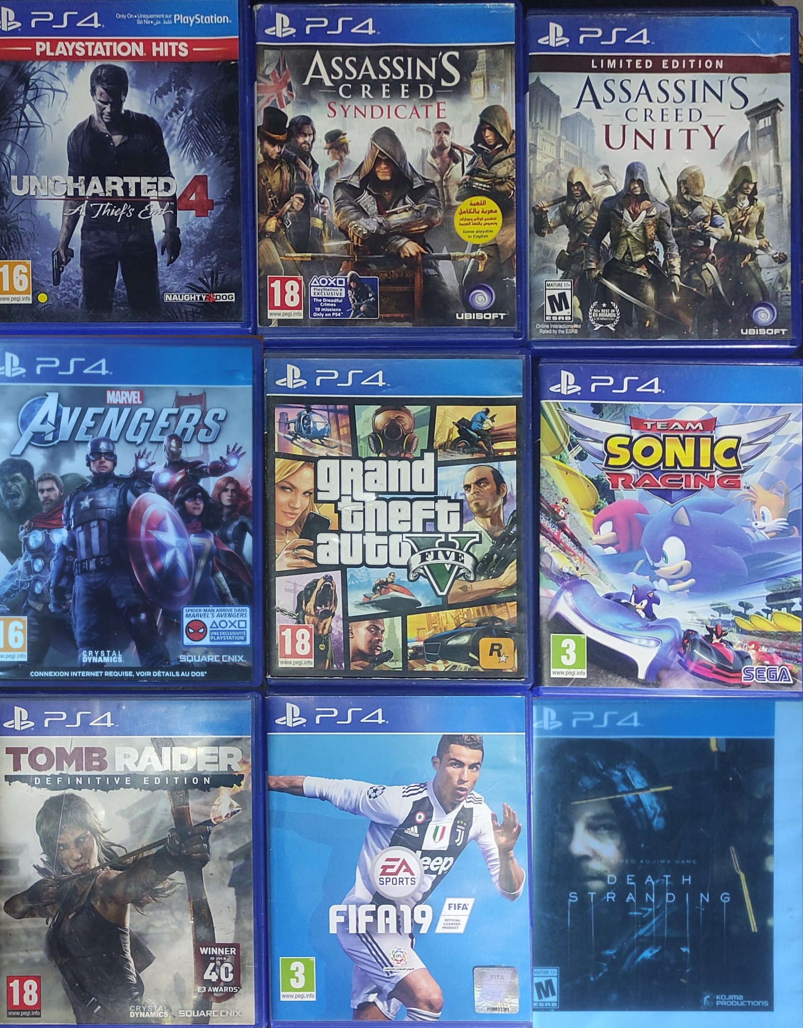 Lot De 6 Jeux Xbox One : GTA V, The Division, Quantum Break, Red Dead 2, Resident Evil, The Witcher - Comme Neuf