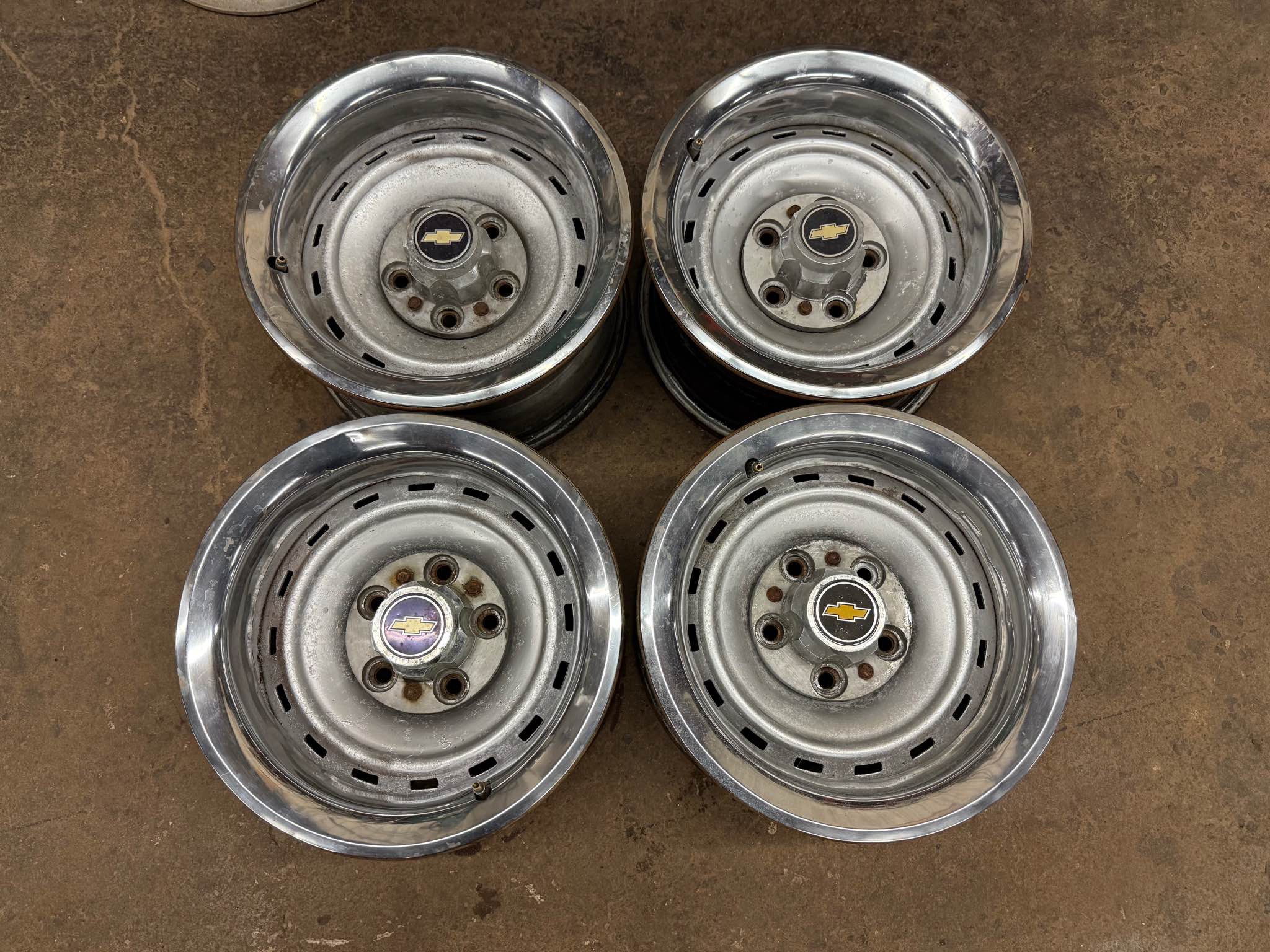 Square body Chevy truck 15x8 rally wheels with trim - Car Wheels, Tires ...
