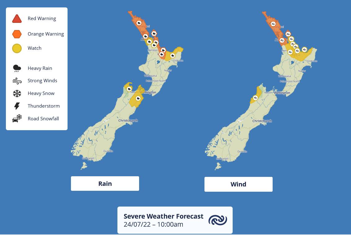 Here's our latest Severe Weather... - MetService New Zealand | Facebook