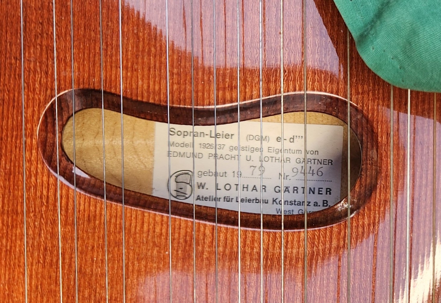 W. Lothar Gartner Sopran Leier ゲルトナーライアー 1979 Soprano Gartner Lyre for sale