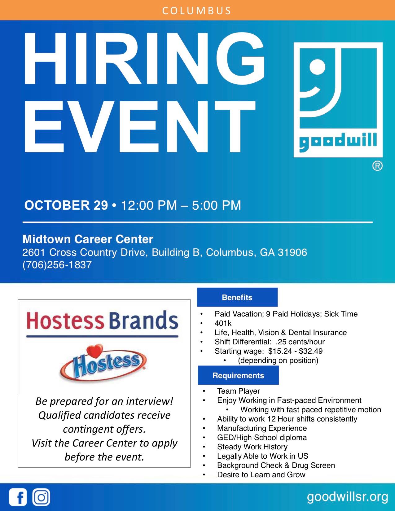 Goodwill Industries of the Southern Rivers - Hostess Hiring Event! 🗓 ...