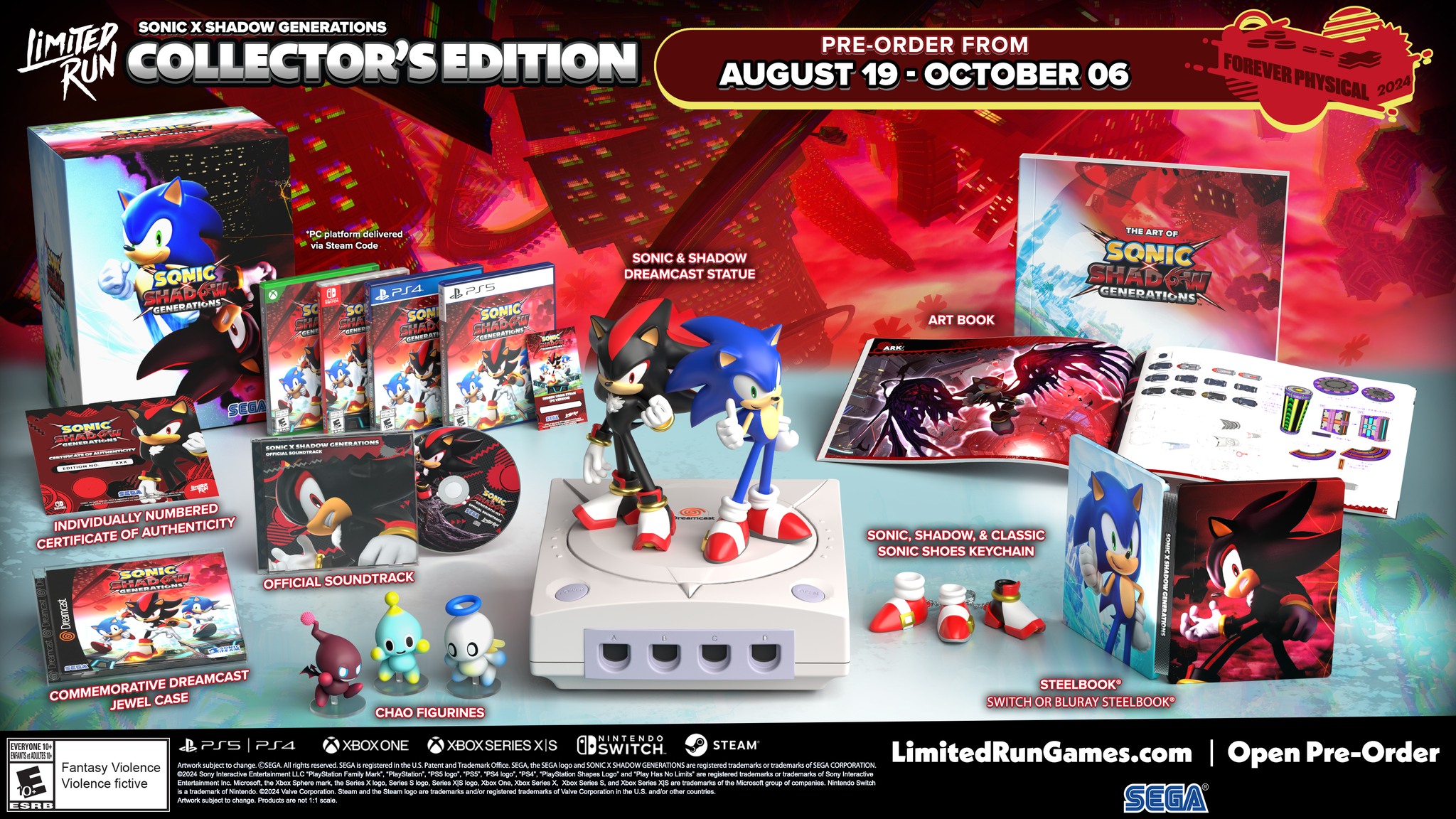 ソニック × シャドウ ジェネレーションズ Limited Run Games Sonic X Shadow Generations collector's edition announced