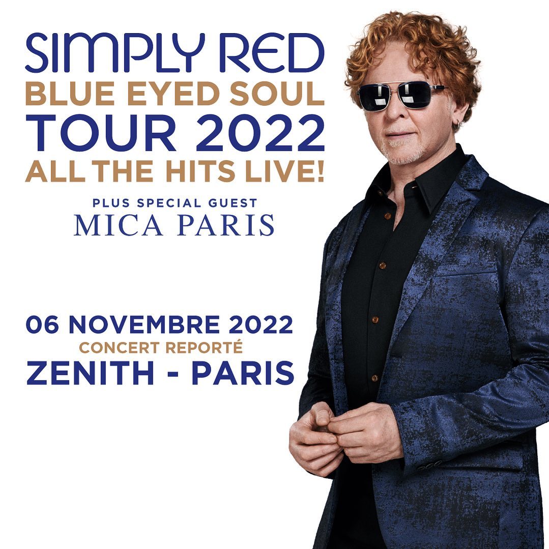 Simply Red Le Zénith Paris La Villette 6 Novembre