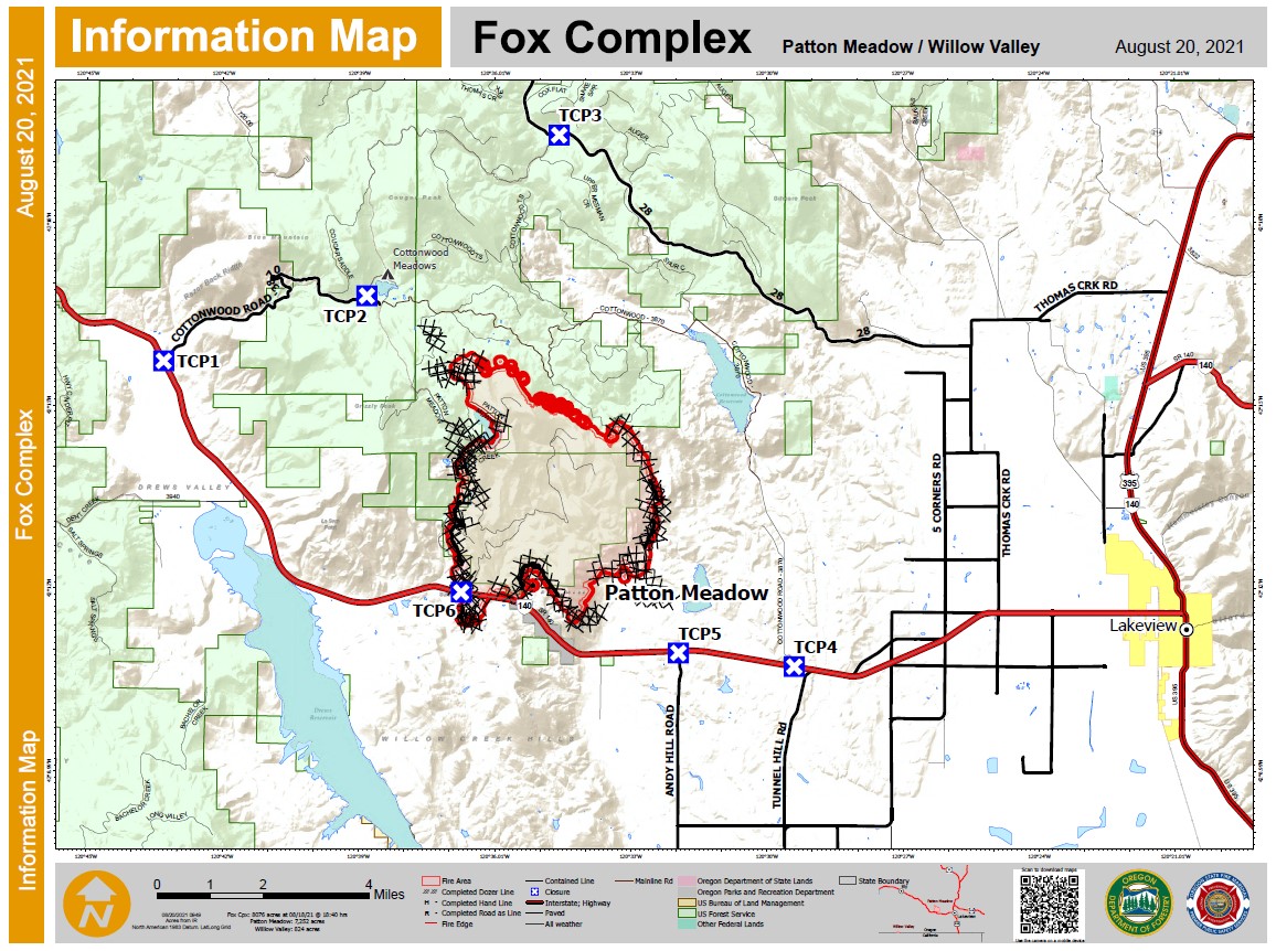Here is the map for the #foxcomplexfire for Friday, August 20th, 2021 ...