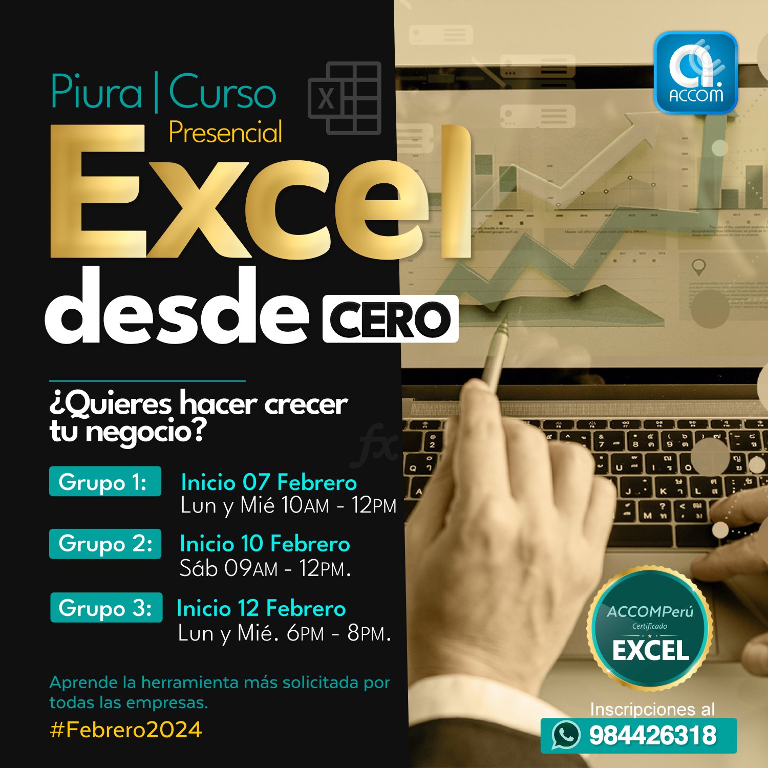 ACCOM PERÚ - 🟢🧠 #PIURA | #CURSO EXCEL PROFESIONAL ️...