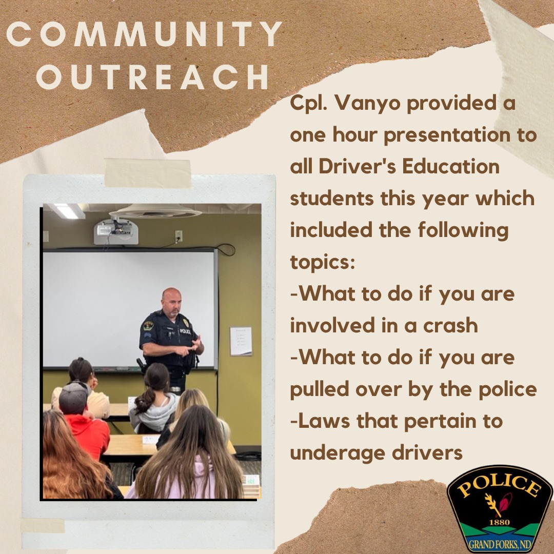 The GFPD does a lot of... - Grand Forks Police Department