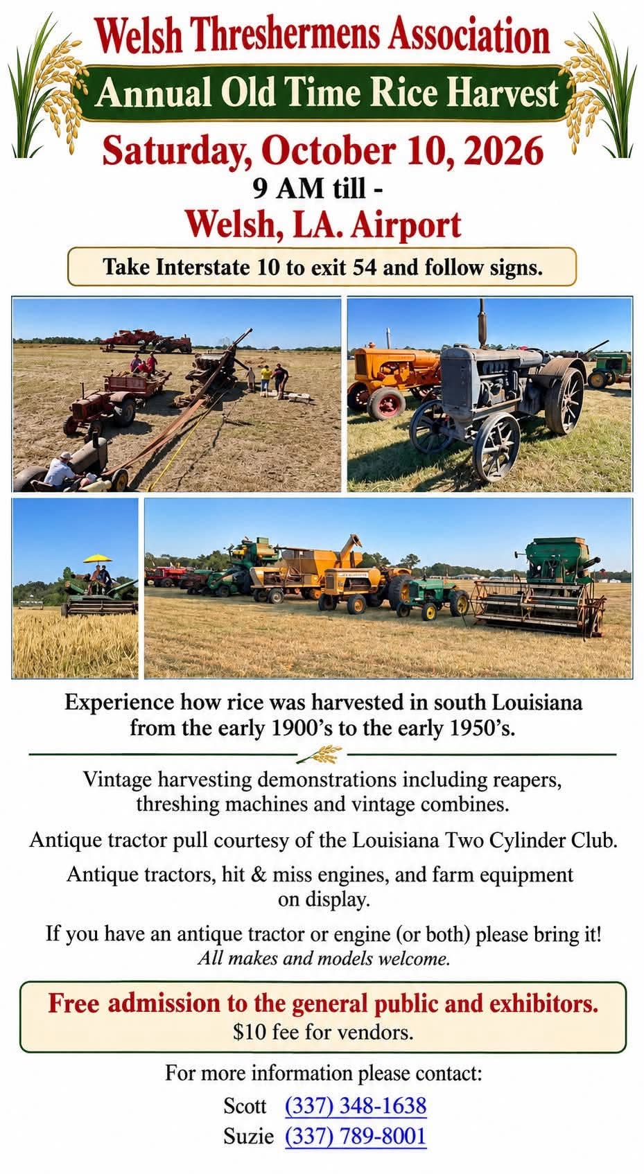 Annual Old Time Rice Harvest