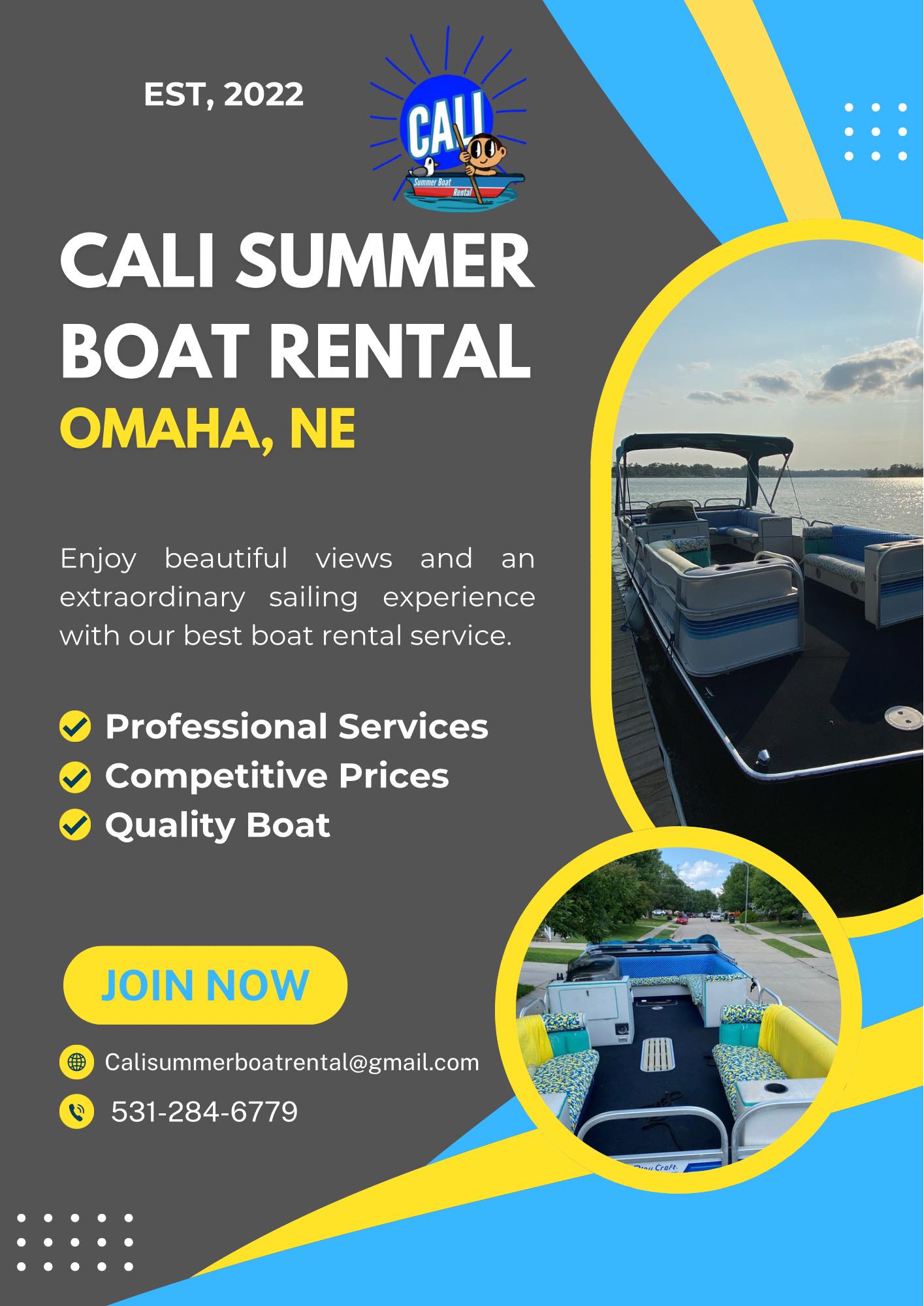 Cali Summer Boat Rental | Omaha NE