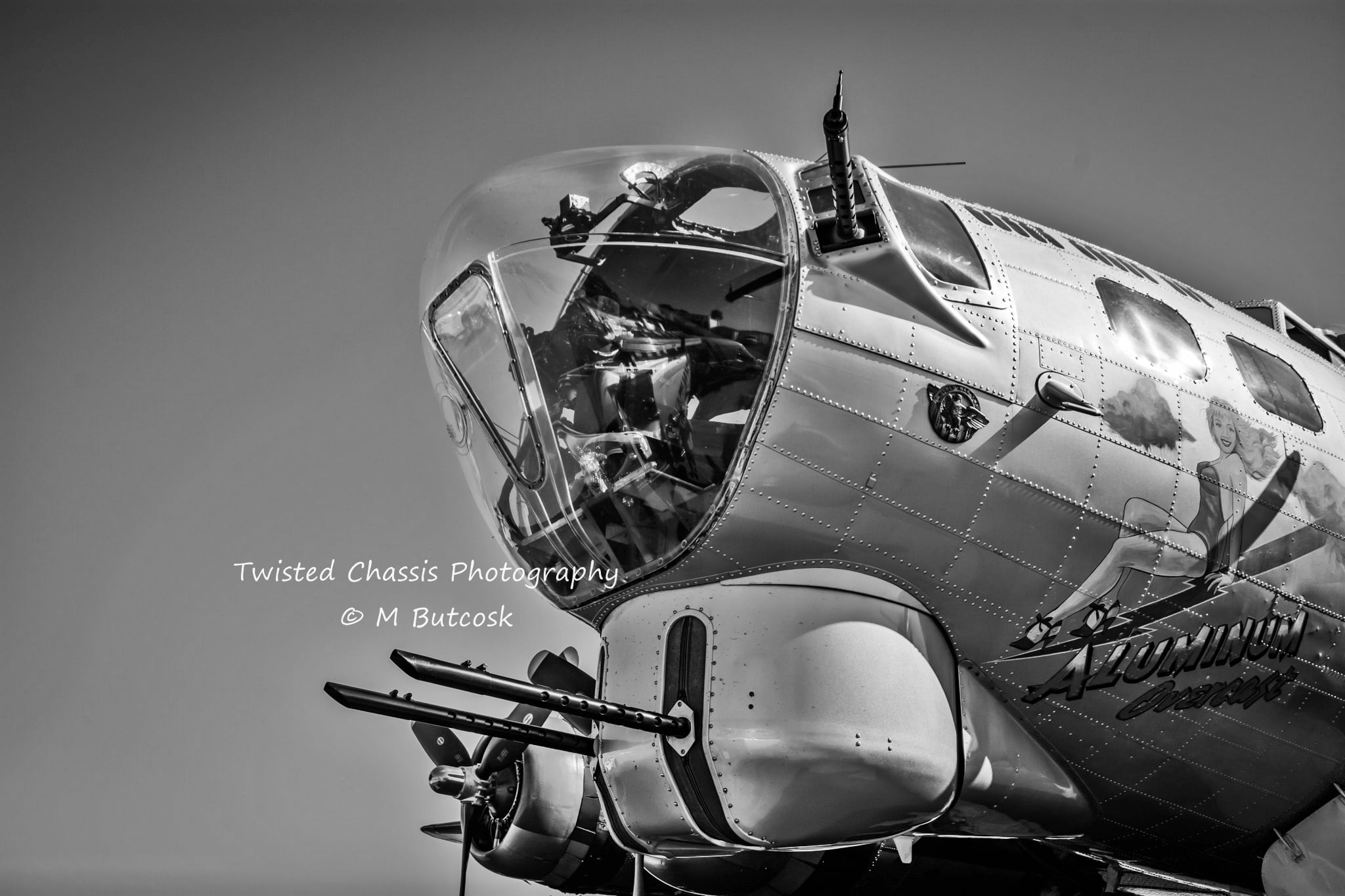 Three generations of Sanders flying the Aluminum Overcast B17