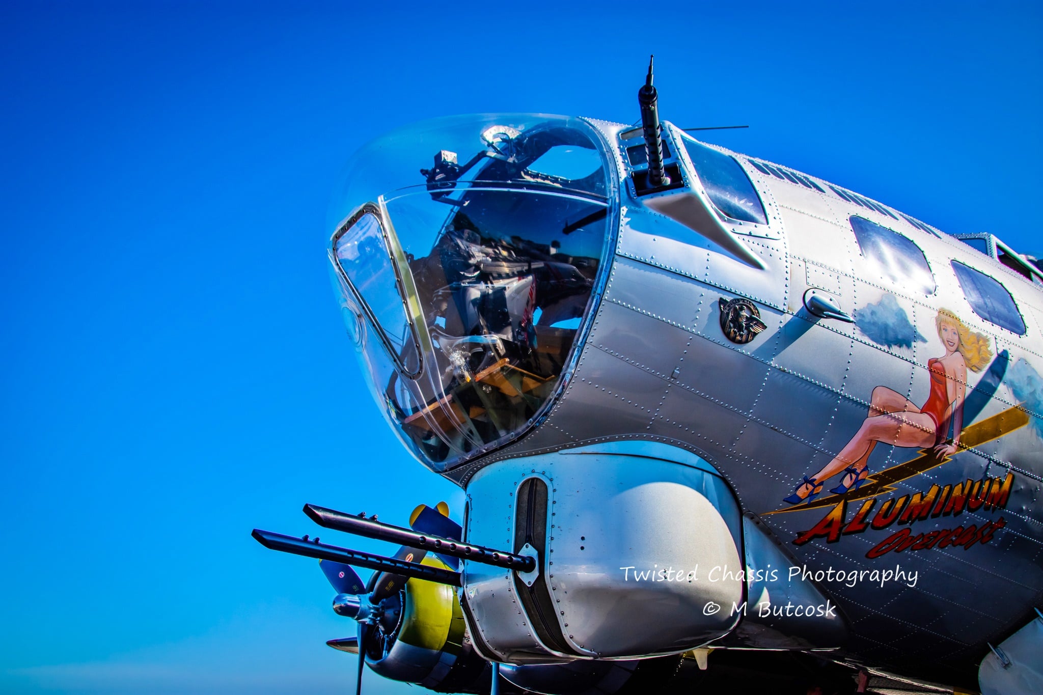 Three generations of Sanders flying the Aluminum Overcast B17