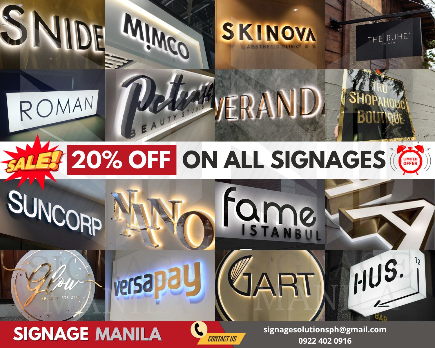 Signage - Get 20% OFF on stunning signages from Signage Manila! 🌟 ...