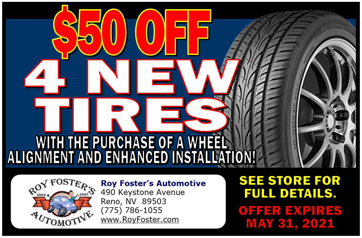 Get $50 OFF 4 NEW TIRES with the... - Roy Foster's Automotive | Facebook