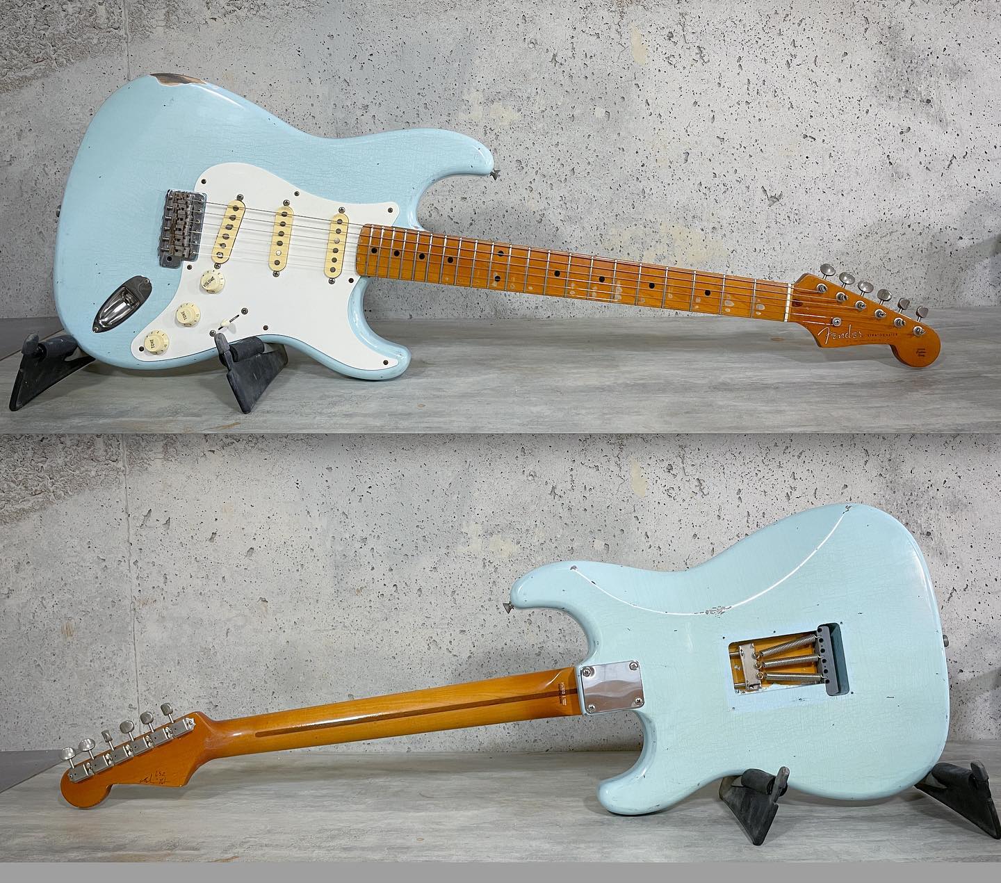 Relic'Art N°504 : fender Stratocaster refin aged Olympic White
