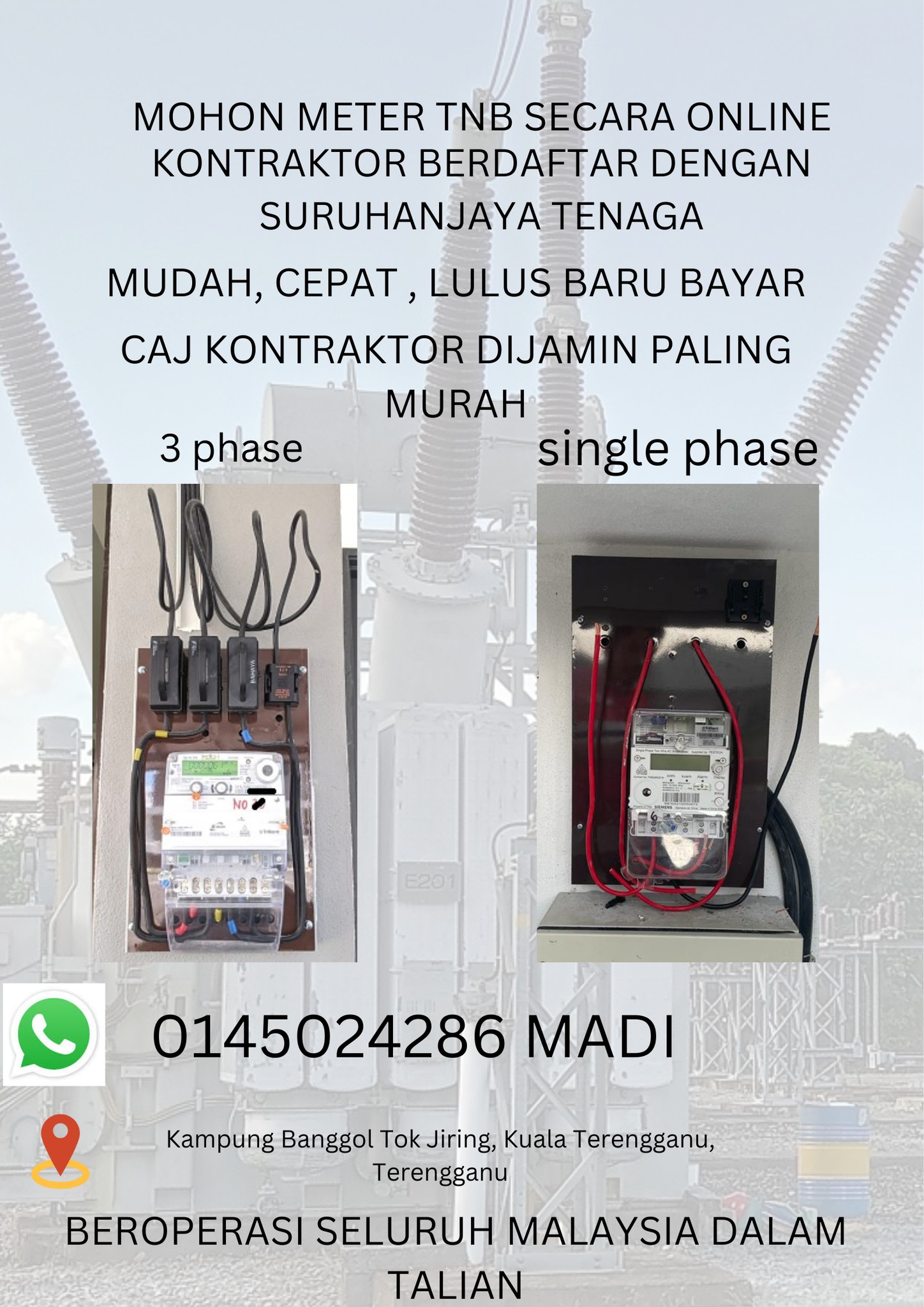 Permohonan - ada yang sedang membina rumah , ingin memohon meter TNB ...