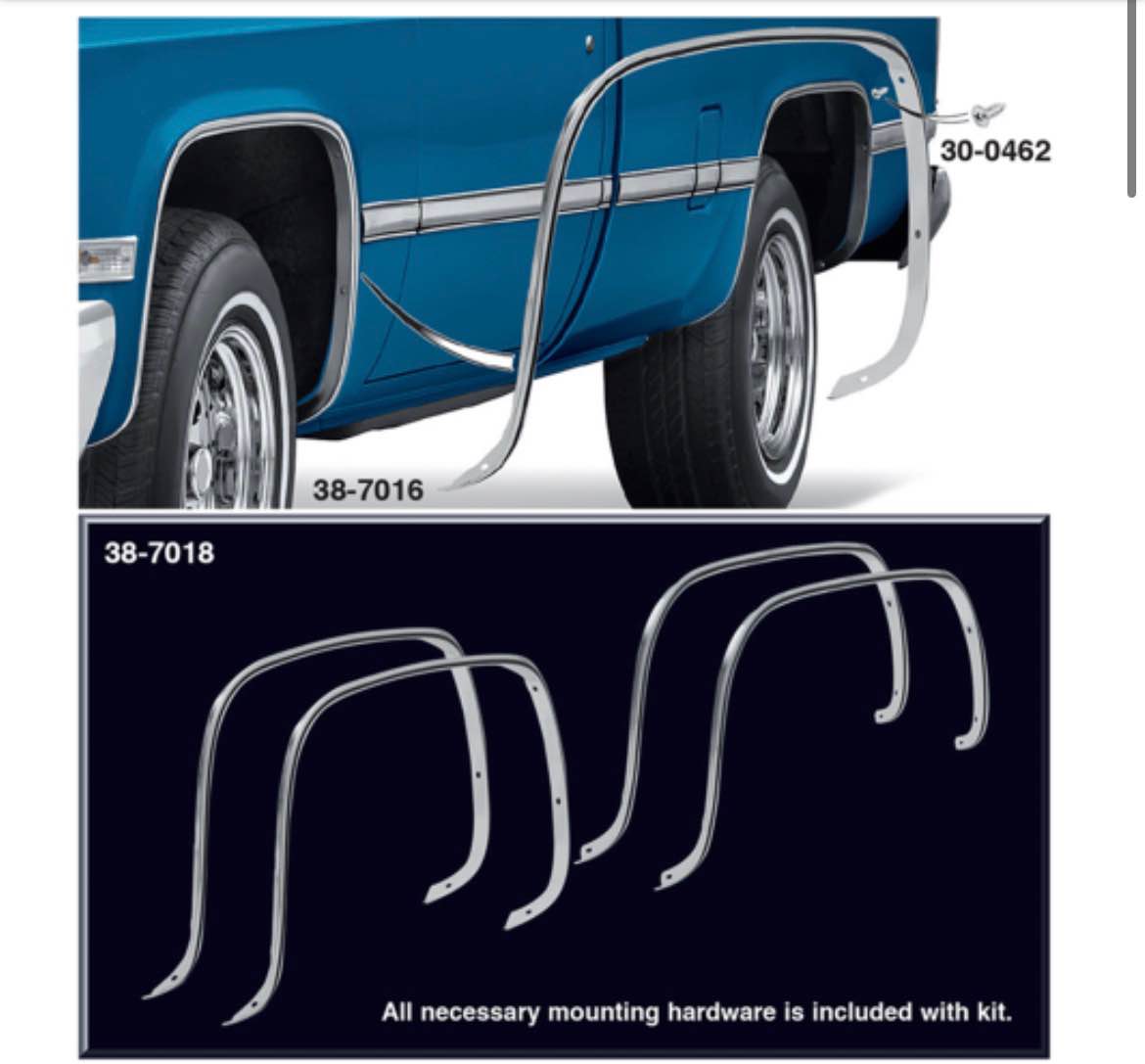 1973-1987 Chevy GMC Chrome Side Body Trim Molding (80 Roll) Full Size