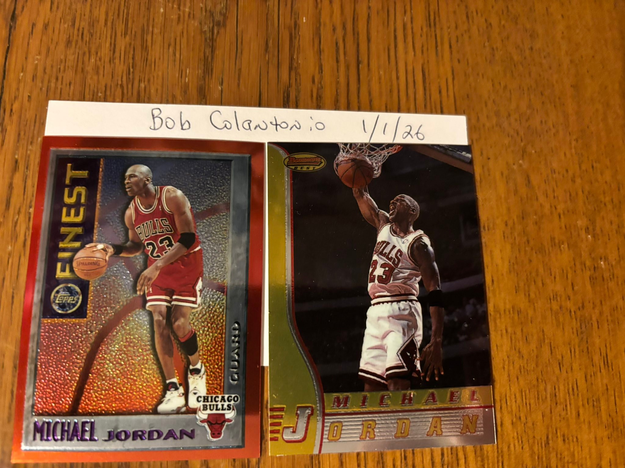 Another Michael Jordan basketball card inscribed 
