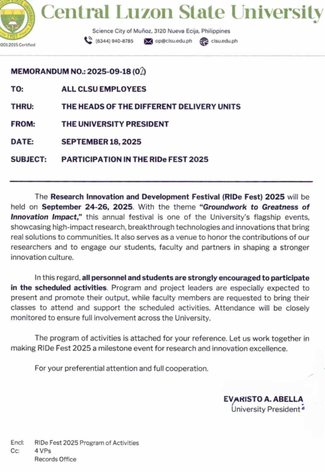 CLSU Community | hello po! regarding po sa RIDe FEST | Facebook